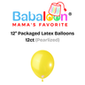 12" Pearlized Packaged Latex Balloons 12ct - Not Inflated