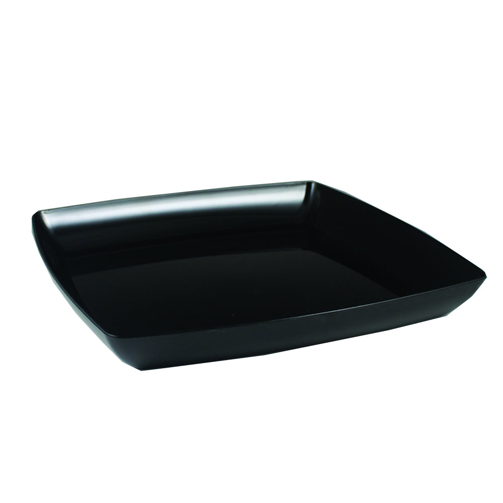 Simply Squared Black Plastic Bowls & Tray