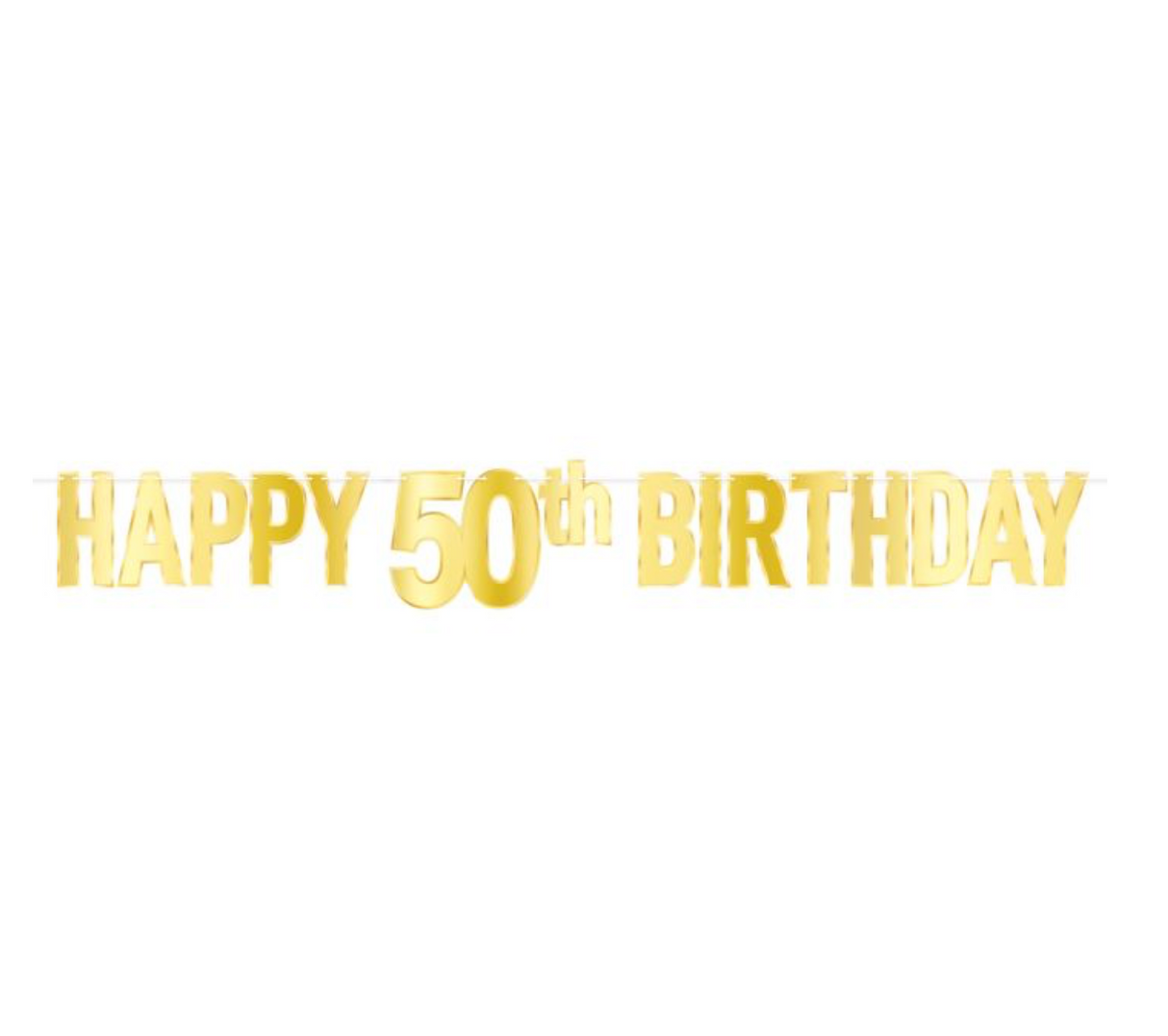 Foil Happy 50th Birthday Streamer