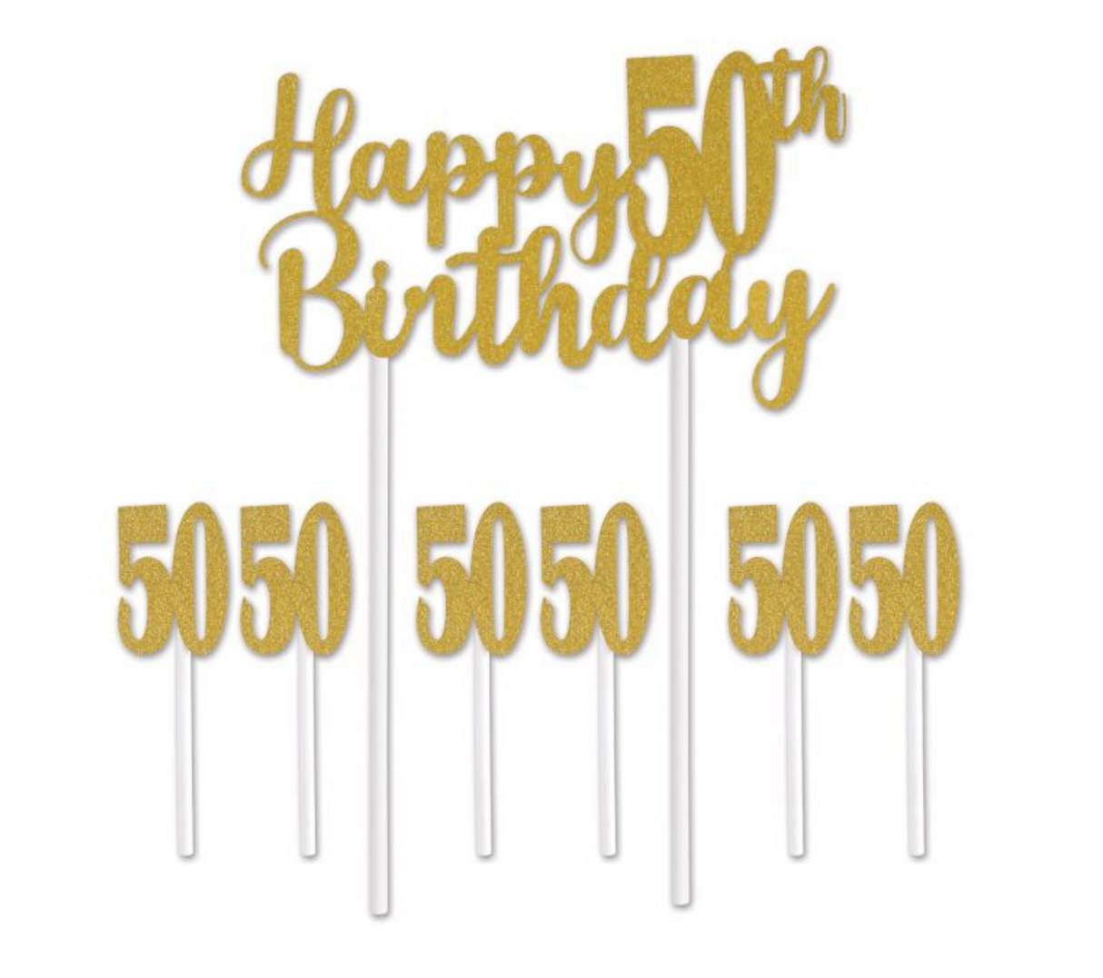 Happy 50th Birthday Cake Topper