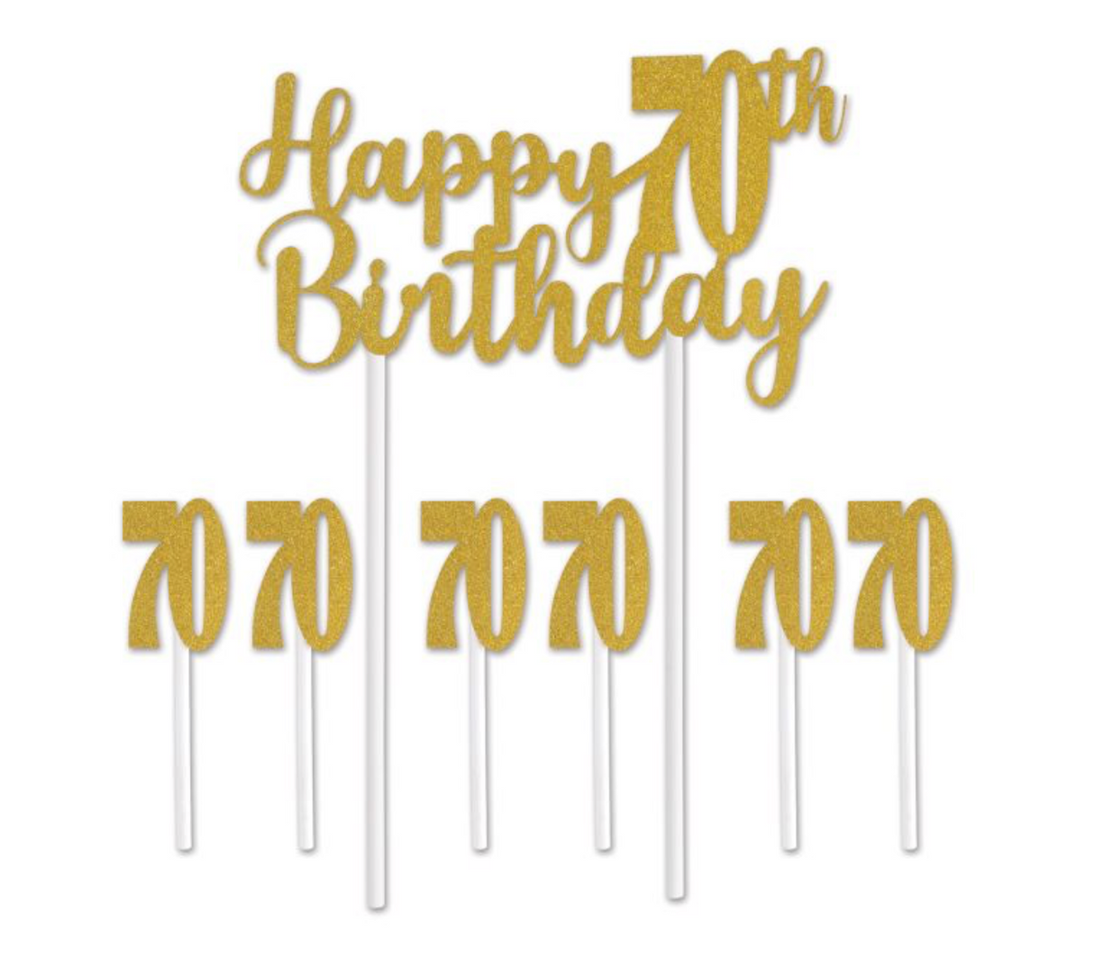 Happy 70th Birthday Cake Topper