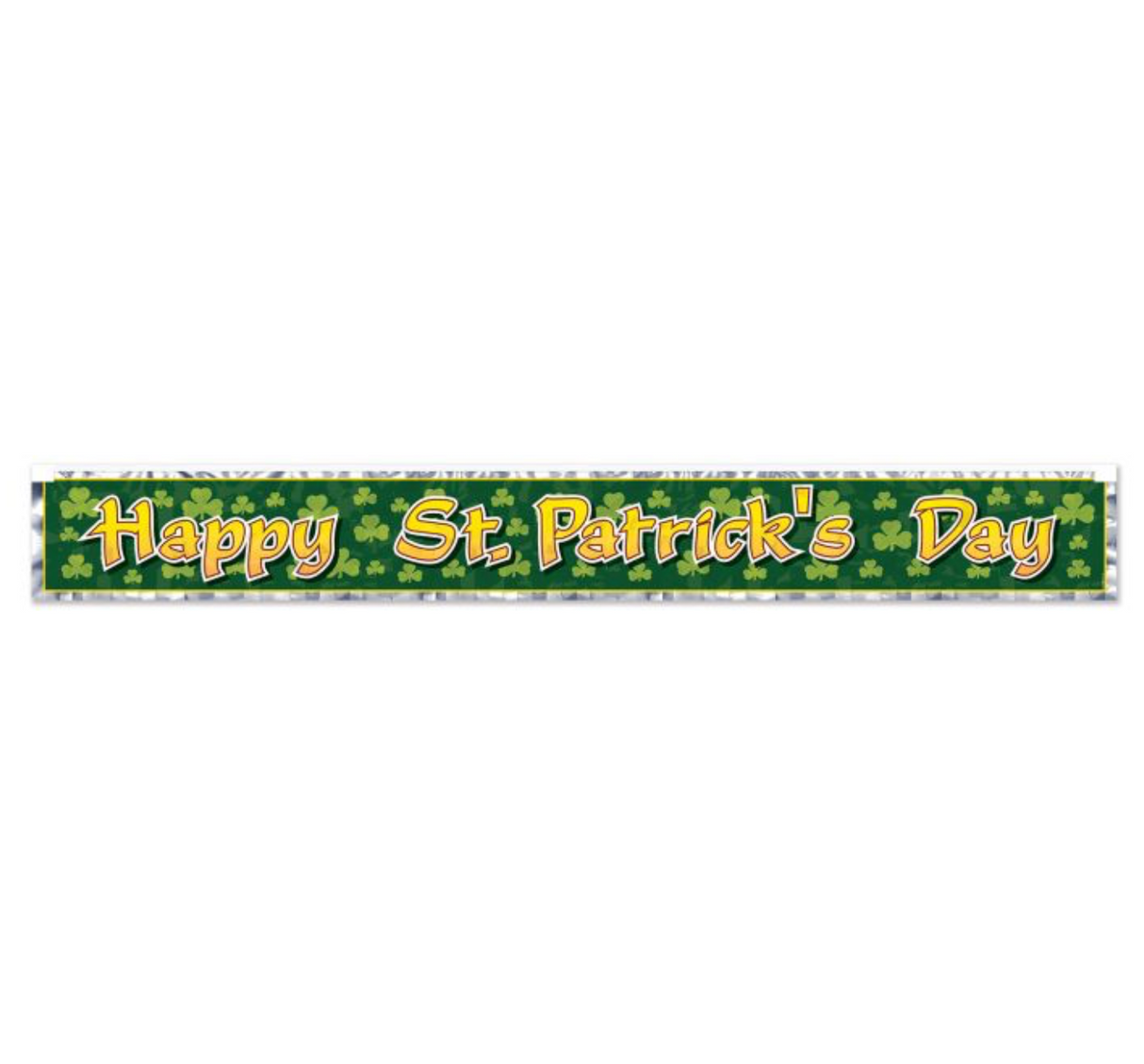 Metallic Happy St Patrick's Day Fringe Banner 5ft
