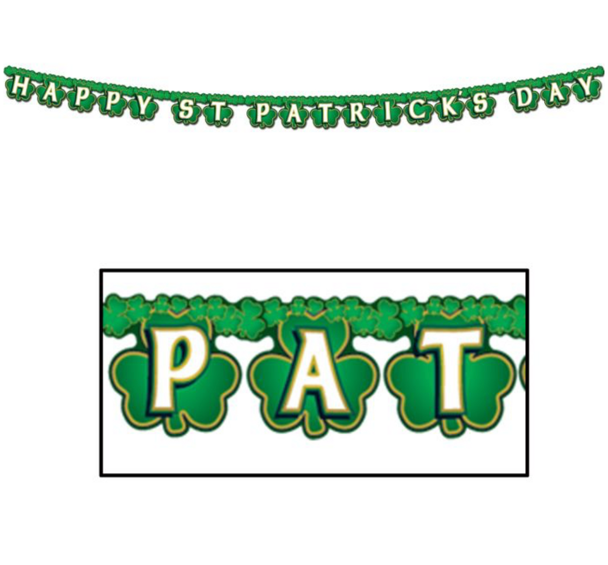 Shamrock Happy St Patrick's Day Streamer 6.75ft