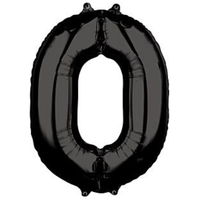 34in Number Balloons: Black