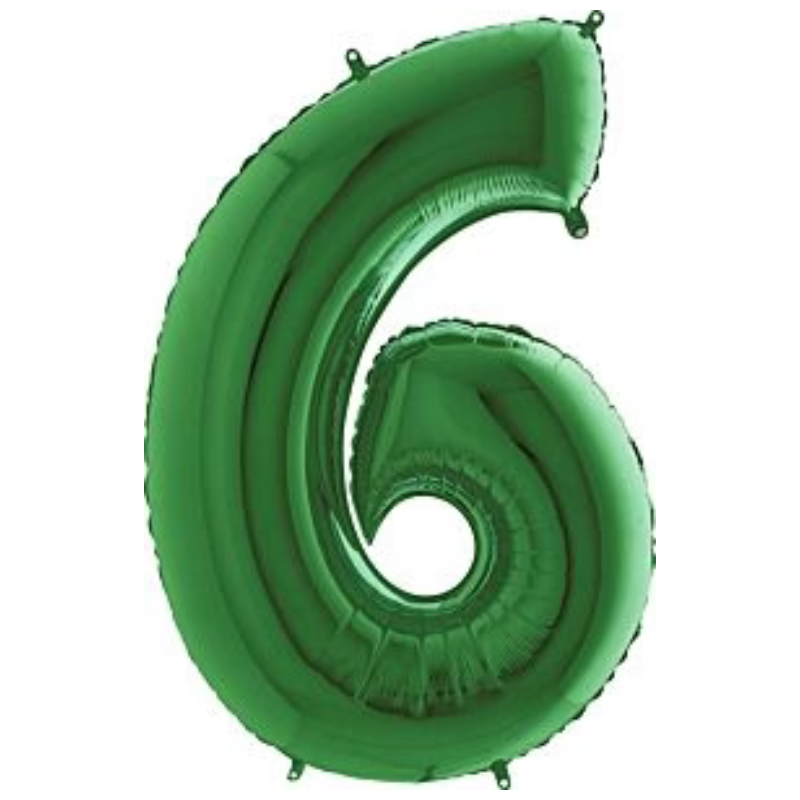 34in Number Balloons: Green