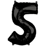 34in Number Balloons: Black