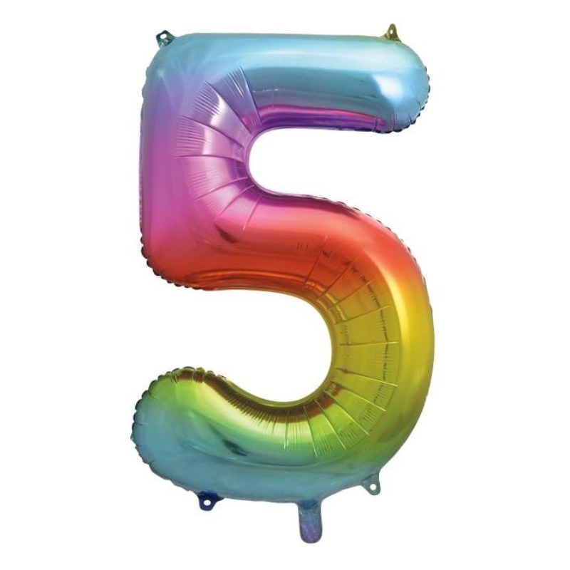 34in Number Balloons: Rainbow