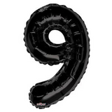 34in Number Balloons: Black