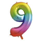 34in Number Balloons: Rainbow
