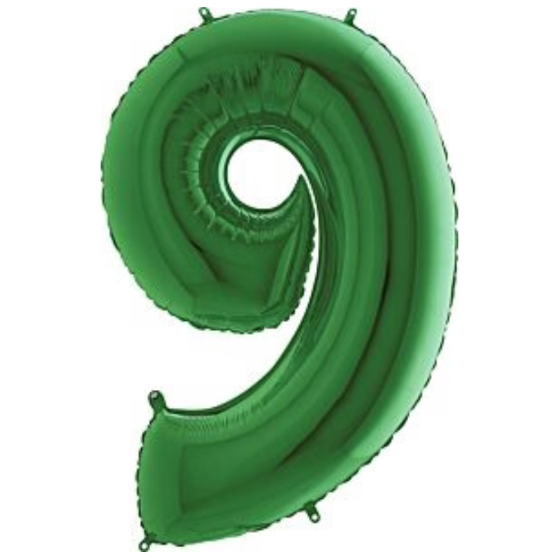 34in Number Balloons: Green
