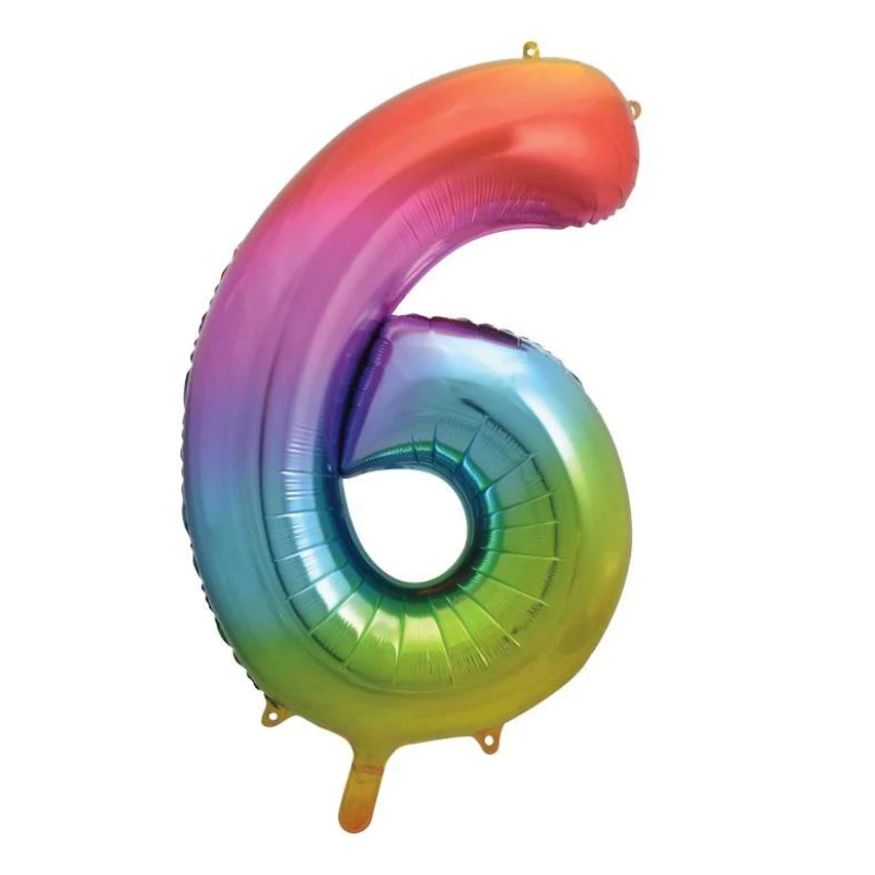 34in Number Balloons: Rainbow