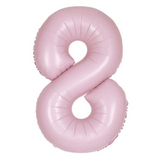 34in Number Balloons: Light Pink Matte