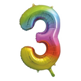 34in Number Balloons: Rainbow