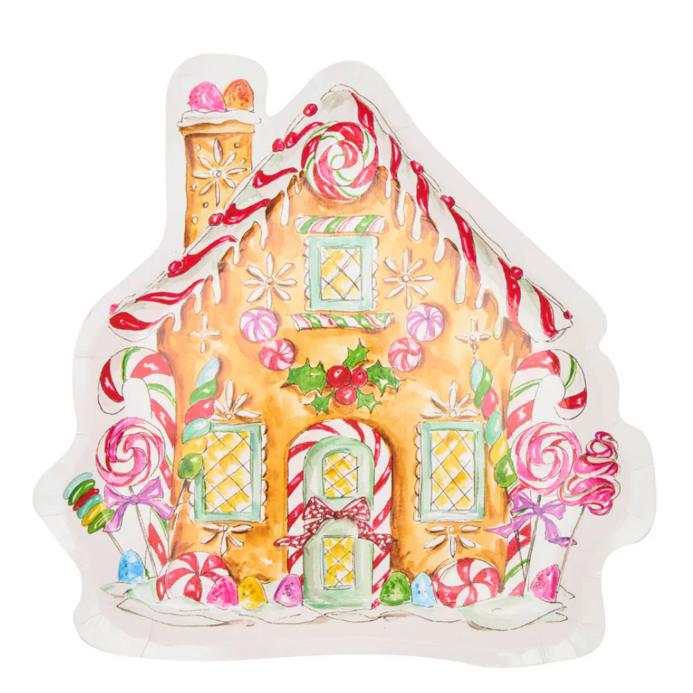 Gingerbread Die Cut 8in Salad Plates 8ct