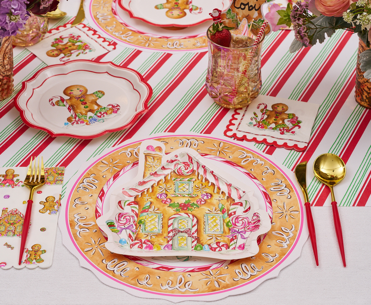 Gingerbread Die Cut 8in Salad Plates 8ct