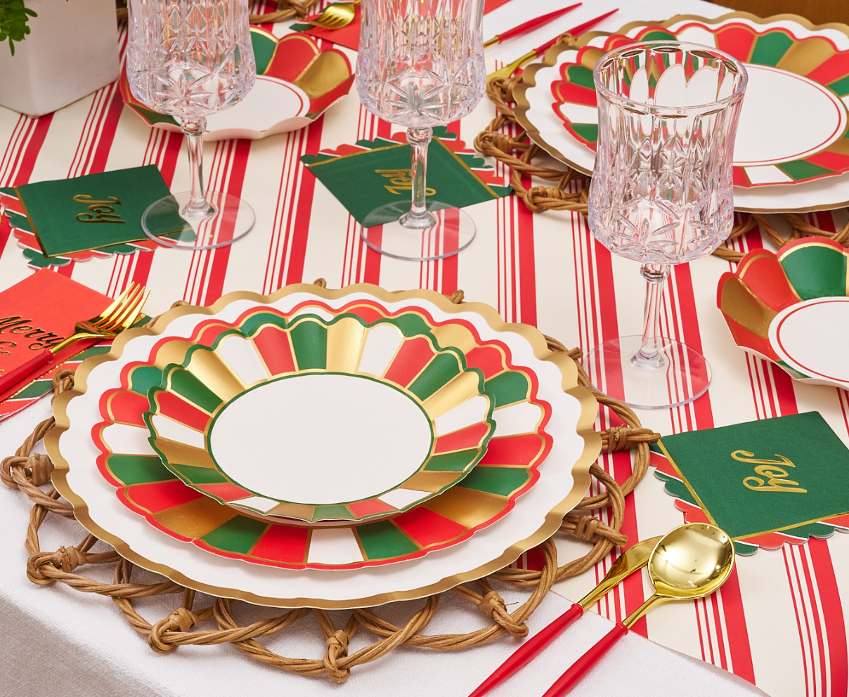 Joyful Christmas 8in Salad/Dessert Plates 8ct