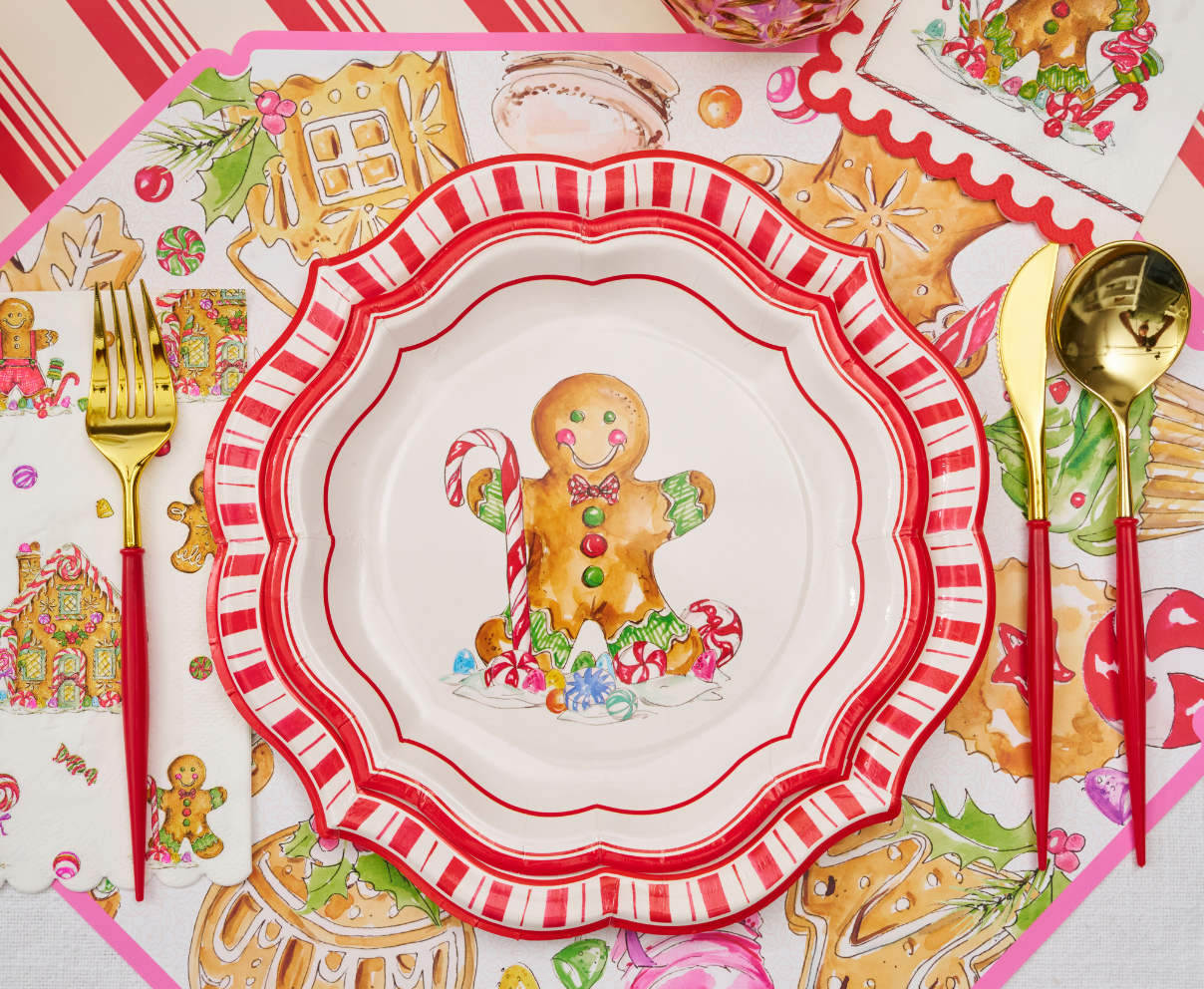 Gingerbread 8in Salad Plates 8ct
