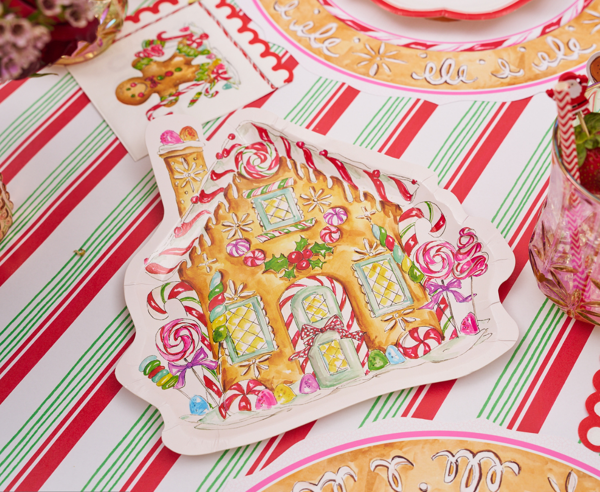 Gingerbread Die Cut 8in Salad Plates 8ct