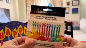 Color Flame Birthday Candles - Rainbow Assortment 12ct